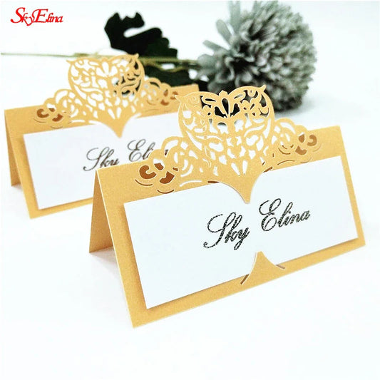 Heart Shape Place Name Cards